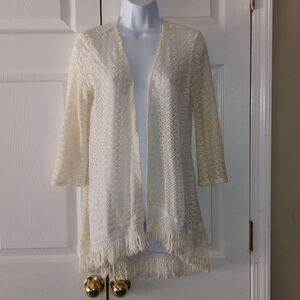 Self esteem ivory open front cardigan Sz M NWOT
